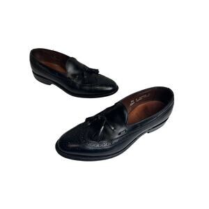 Men's Dress Shoes Allen Edmonds Manchester Tassel Loafer Sz 9.5‎ R Black Leather